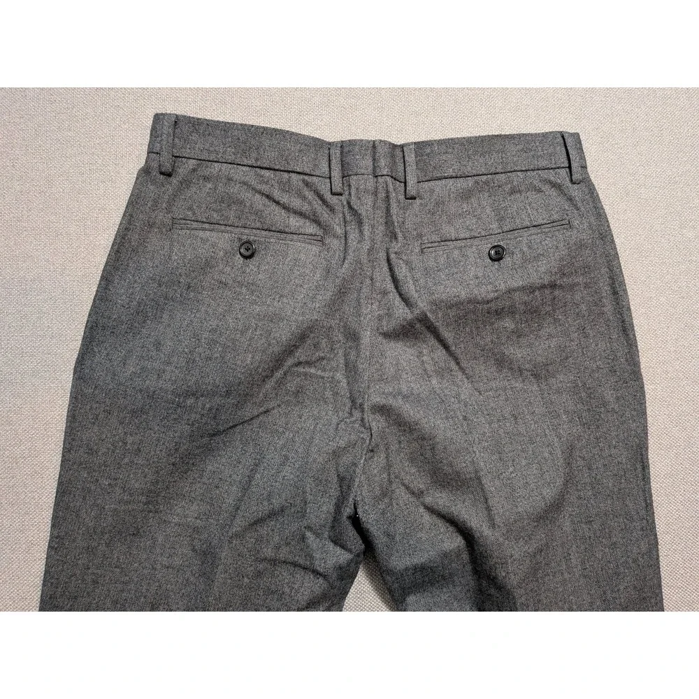 Banana Republic Men's Gray 33x34 Classic Fit Flat Front 100% Cotton Dress Pants